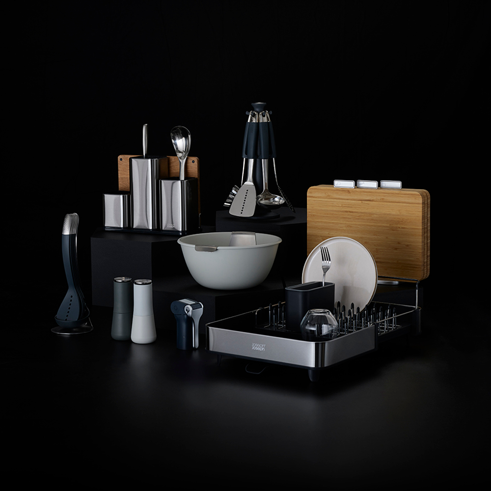 Сушилка для посуды раздвижная extend steel, серая