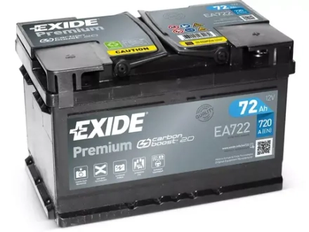 Аккумулятор Eхide Premium 72Ah/720 обратная 278х175х175