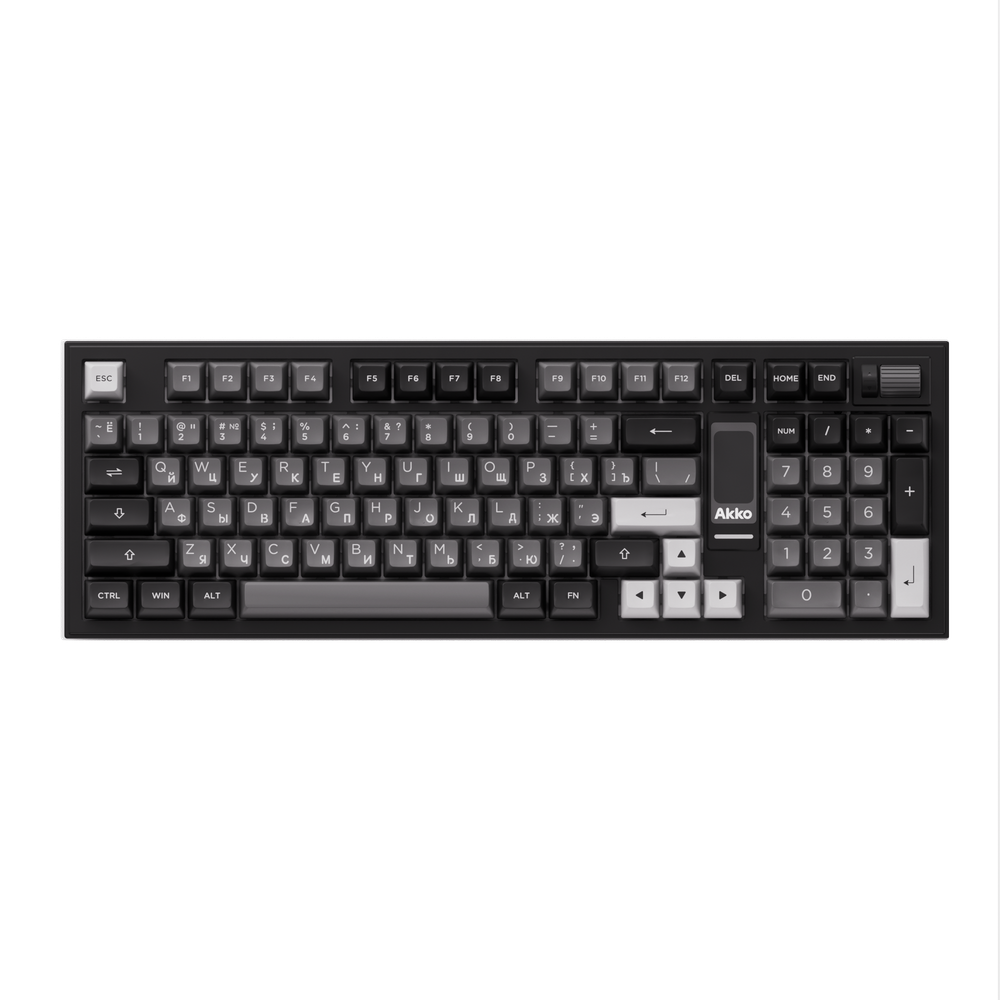 AKKO 5098B, Black&Sliver with Screen 3 Modes RGB Hot Swap V3 Piano Pro switches,ASA profile keycap