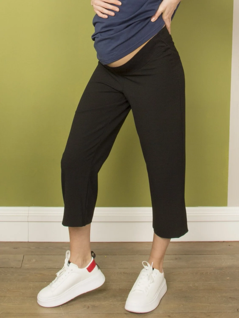 Брюки кюлоты для беременных 3349 т.синий