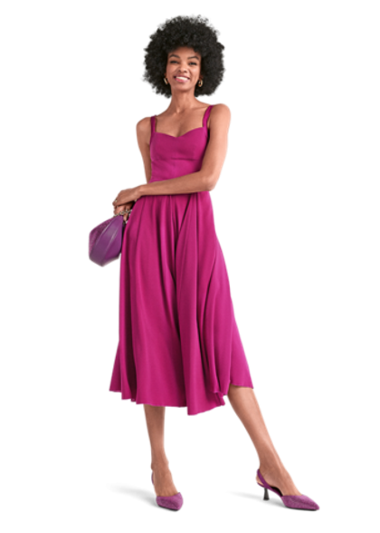 RIANI Платье из атласной ткани со сборками