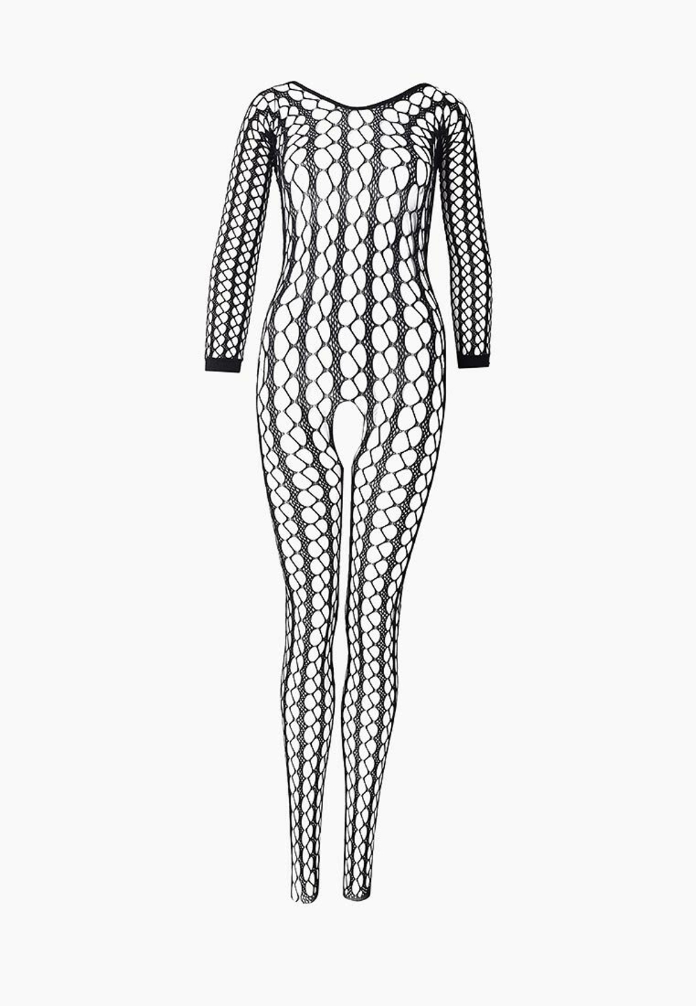 Боди-комбинезон в крупную сетку Le Frivole черный S/L