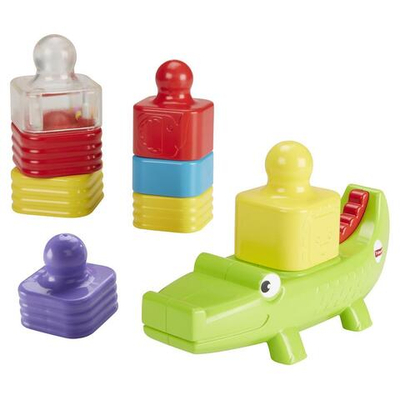 Fisher Price Игрушка-пирамидка "Веселый крокодил" (Маттел)
