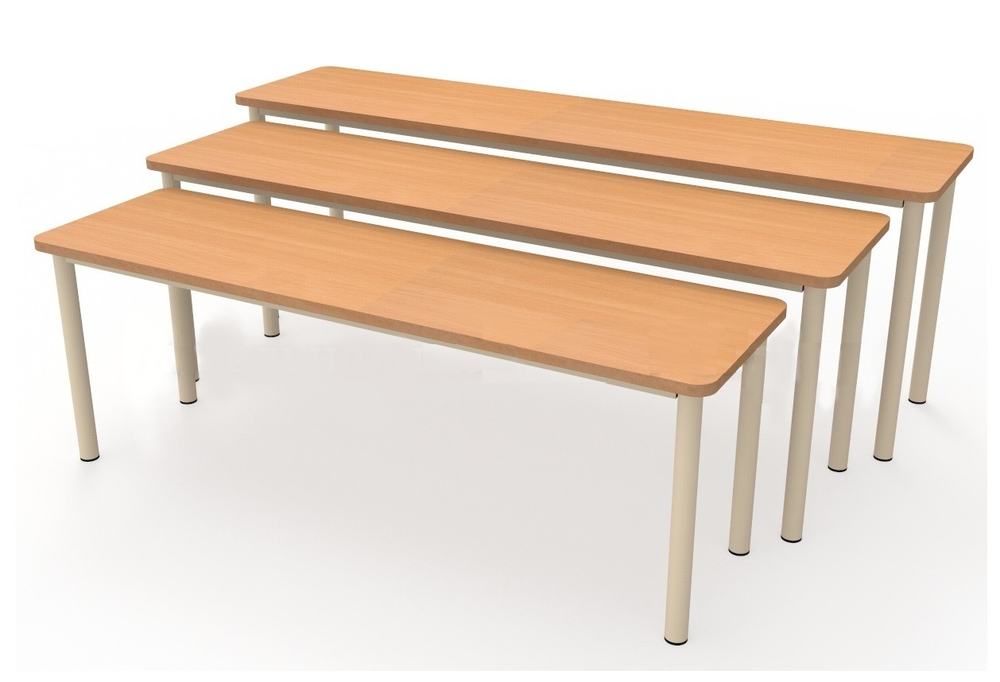 Комплект скамеек на металлокаркасе Матрешка (дерево)