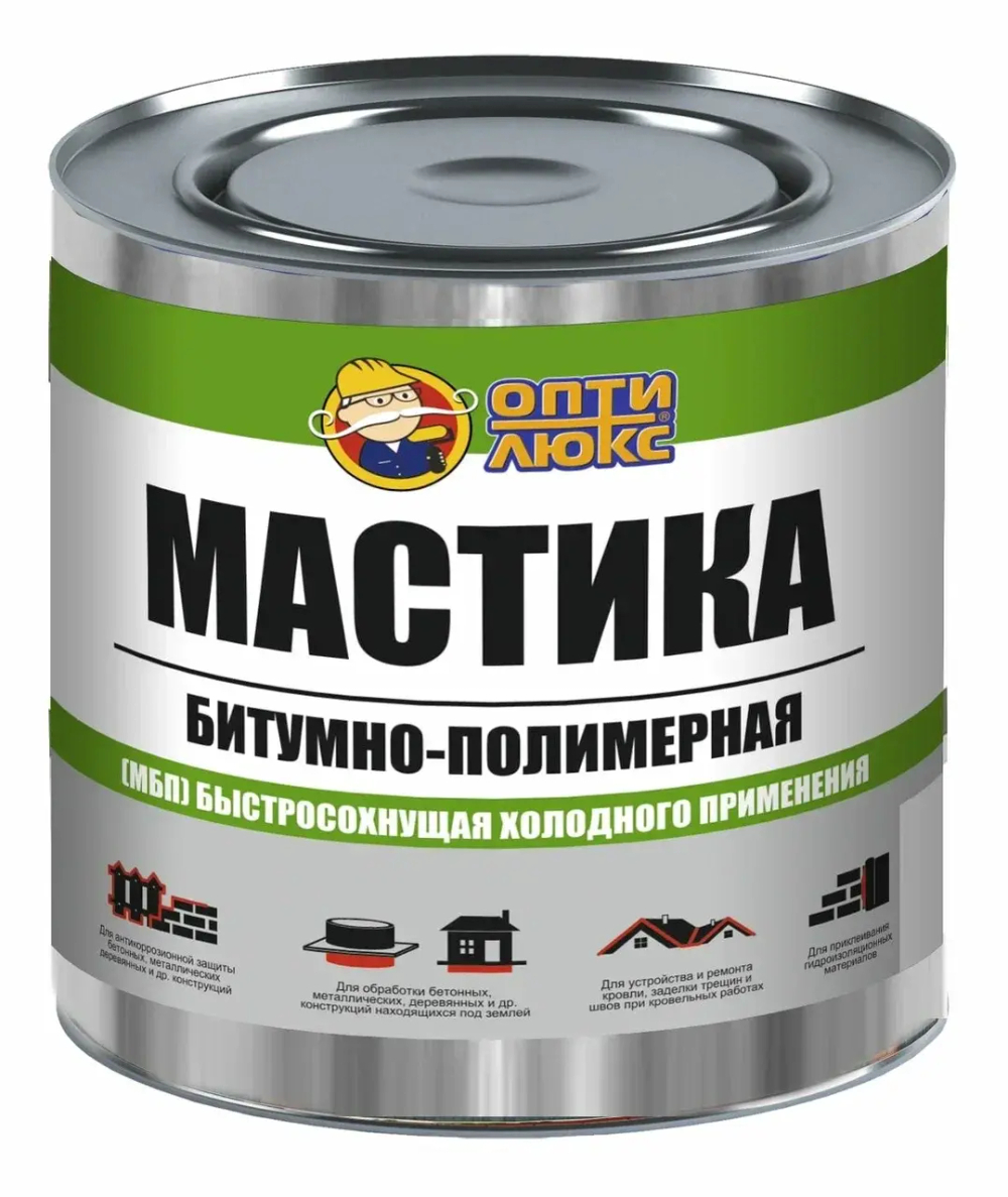 OPTILUX  Мастика Битумно-полимерная МБП  1,8кг (ИжСинтез)