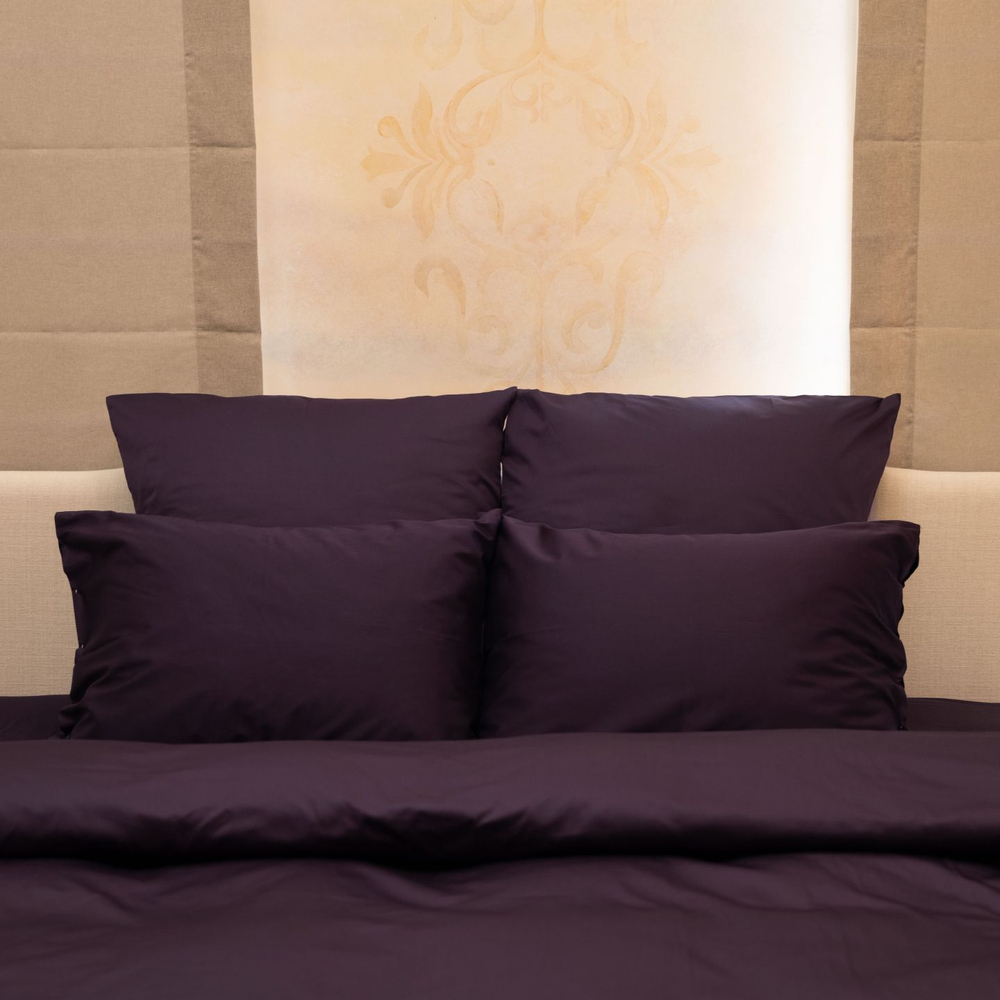 Комплект постельного белья 1,5-спальный Mollen ежевично-черный