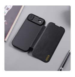Кожаный чехол книжка для iPhone Air, серия Qin Pro Leather с сдвижной шторкой от Nillkin