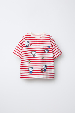 ZARA ФУТБОЛКА В ПОЛОСКУ HELLO KITTY © SANRIO, ПОЛОСКИ