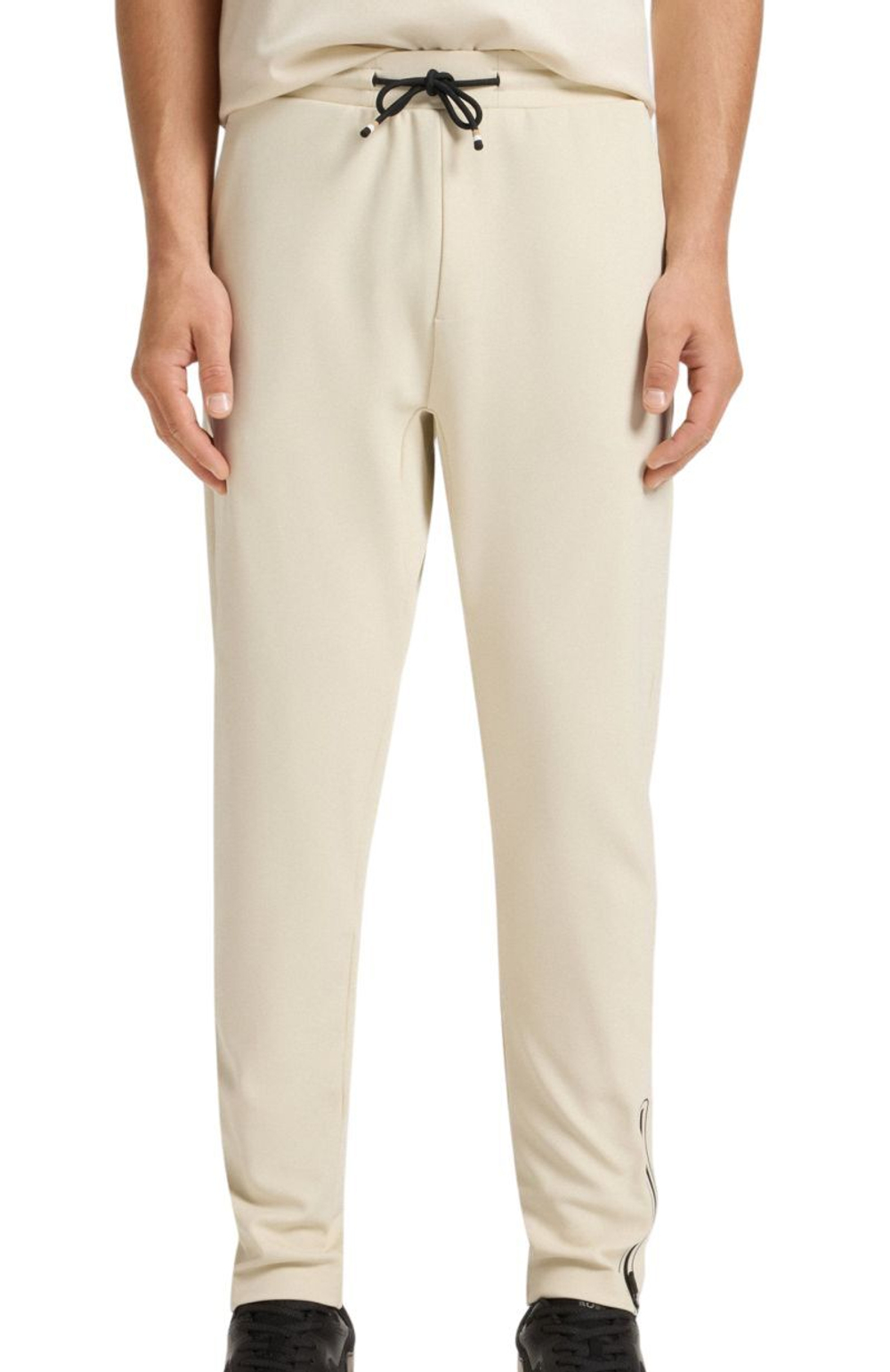 Мужские теннисные штаны BOSS Active Stretch-Gabardine Bottoms With Thermoregulating Technology - open white