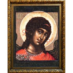 Архангел Михаил. Воспроизведение на холсте старинной иконы М. Милютина.