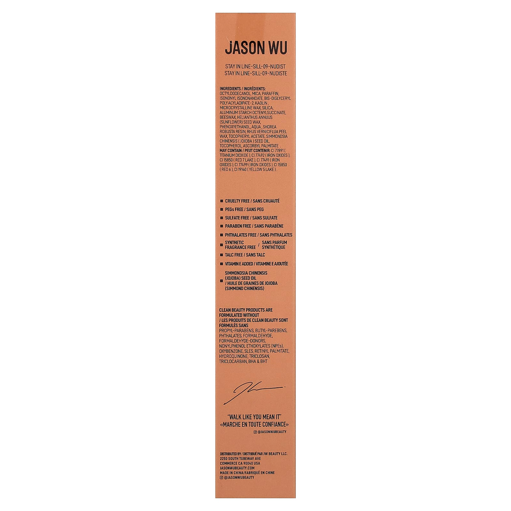 Jason Wu, Stay In Line®, карандаш для губ, 09 Nudist, 1,8 г (0,06 унции)