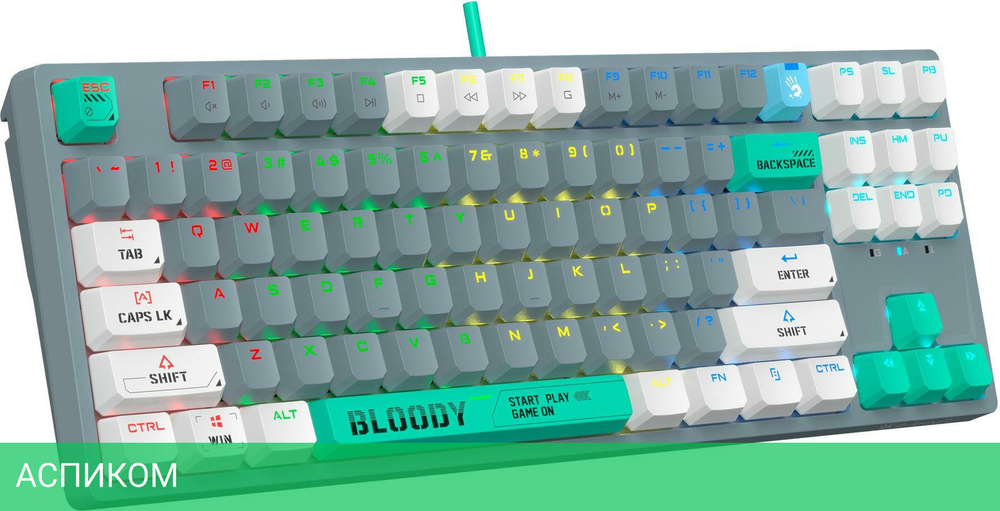 Клавиатура A4Tech Bloody S87 Energy серый