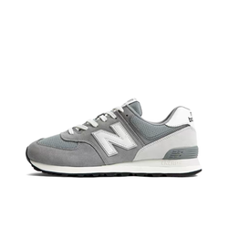 alt="New Balance 574 Grey White U574TG2 классические серые кроссовки вид сбоку на белом фоне"