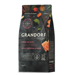 GRANDORF FRESH Salmon & Potato Medium&Maxi - лосось & батат для средних, крупных собак от 1 года (Биоразлагаемая упаковка)