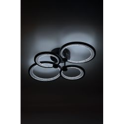 Светильник потолочный светодиодный ЭРА Модерн Odry CLL-1-78W 3K-6,5K RC BK с ДУ черный | Светильники SPB-6 с ДУ