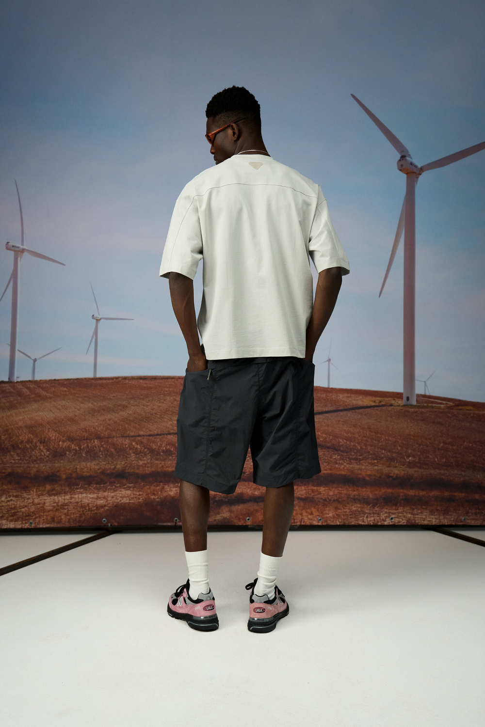 Шорты Nothomme Blue Monte Lightly Wrinkled Shorts "Rock Cliff Gray"