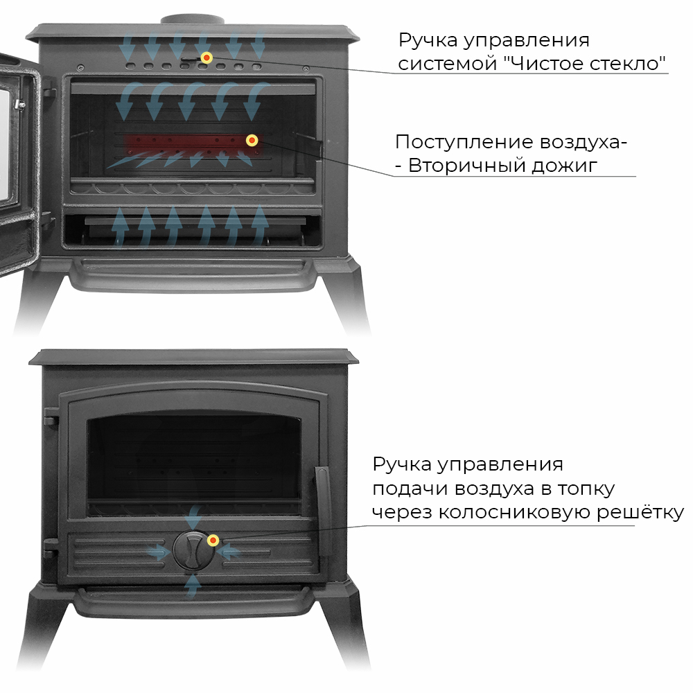 Печь-камин EVEREST F8