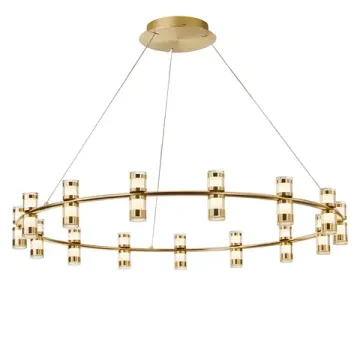 Подвесная люстра 45W 4000K 4323-15P золото матовое Jongleur Favourite
