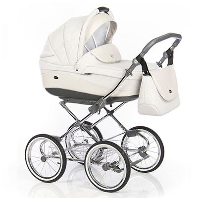 Детская коляска 3 в 1 Roan Emma E-79 (Бежевый/Бежевая кожа)