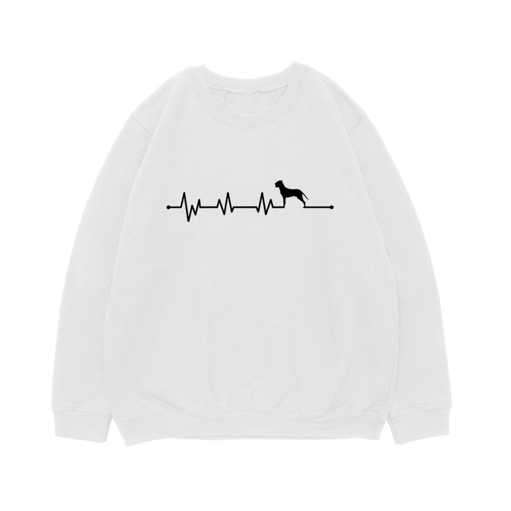 Свитшот "Аргентинский дог - сердечный ритм"