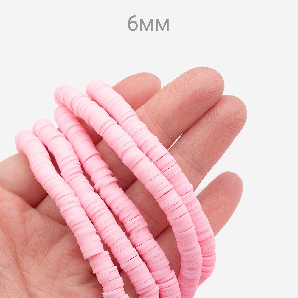 Бусины хеши, каучук, оттенок "Oh! My pink baby"