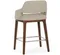 Полубарный стул Elven 65 см, бежевая обивка, ножки орех