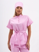 медицинская рубашка блузка для медиков розовая
