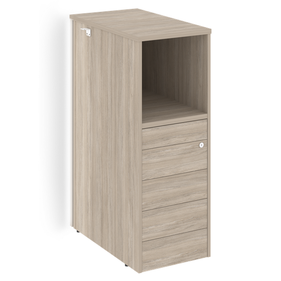 Оникс Тумба с подсветкой 5 ящиков TIP-ON, проходная средняя O.R-TV-5 TIP.S  436*767*1185