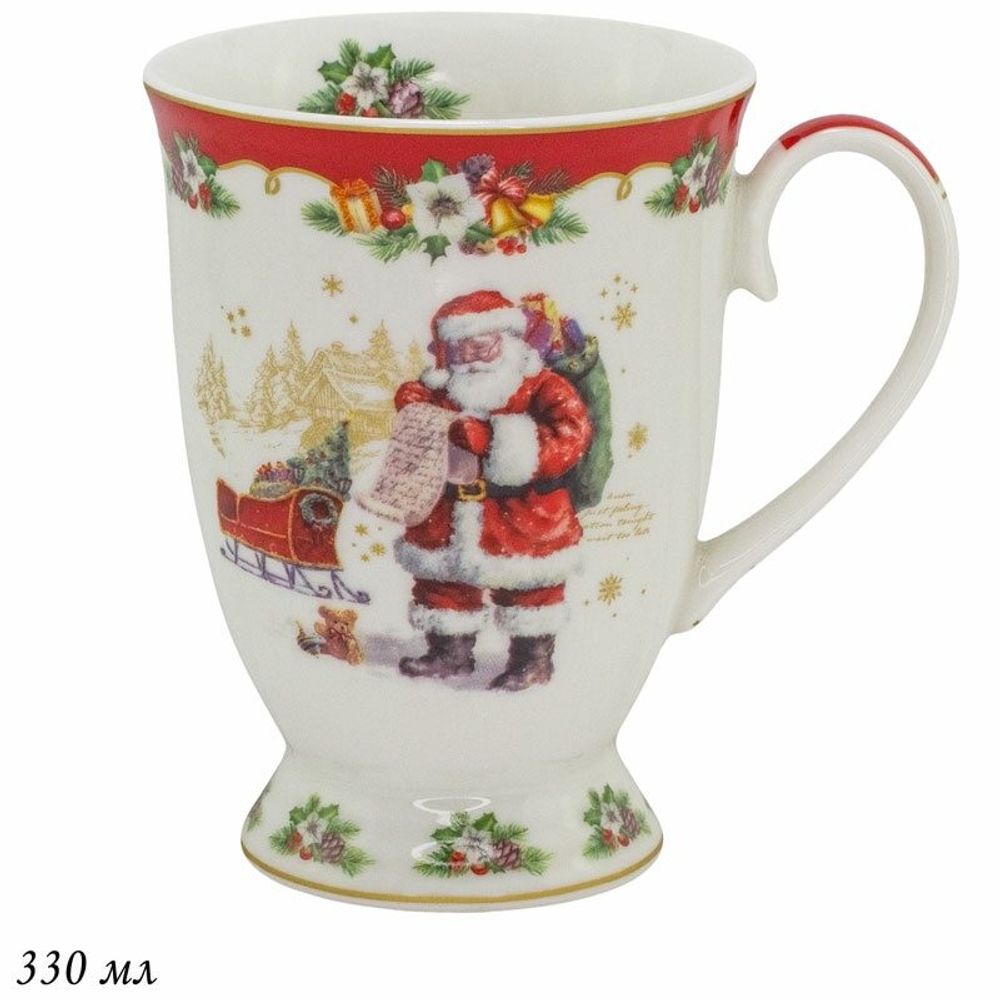 Lenardi 205-295 Кружка 330 мл НОВЫЙ ГОД в под.уп.(х36)Фарфор
