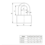 Замок навесной Апекс PDS-32-60
