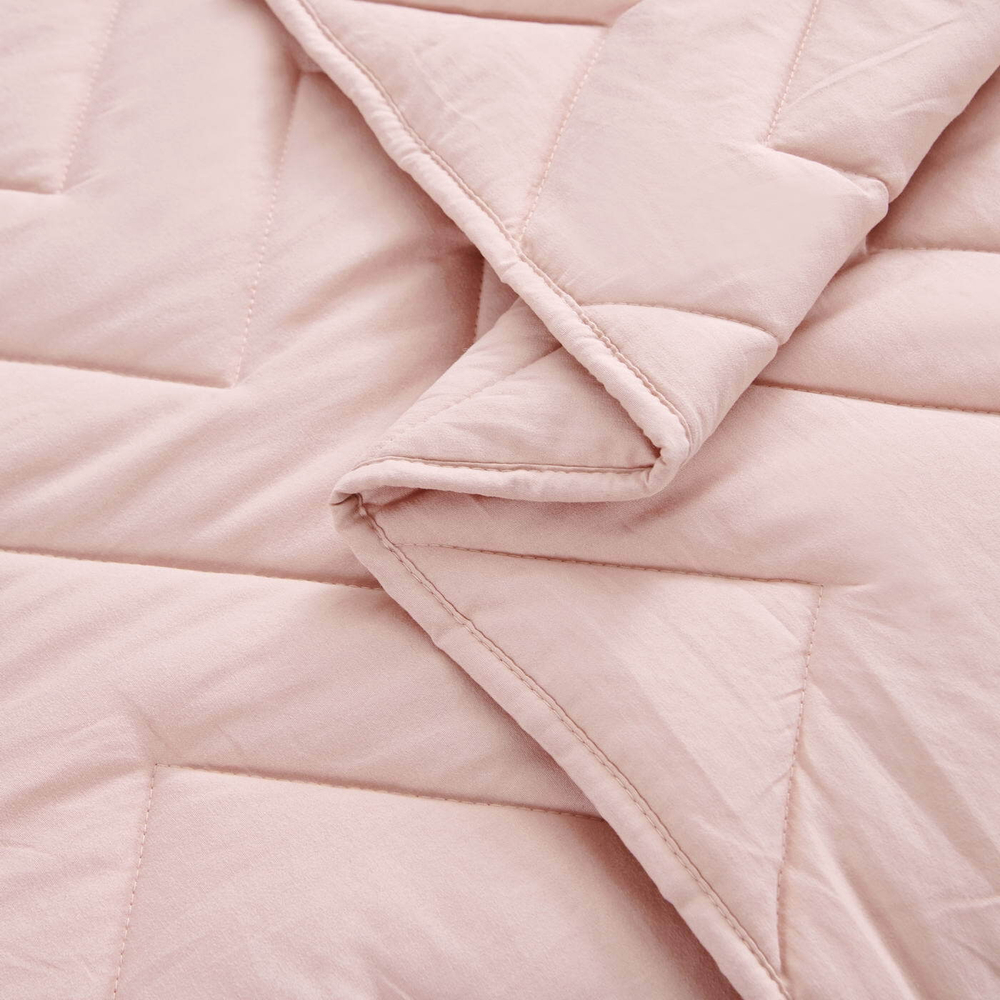 Покрывало 160х220 и наволочка 50х70 Sofi De MarkO Робби светло-розовое