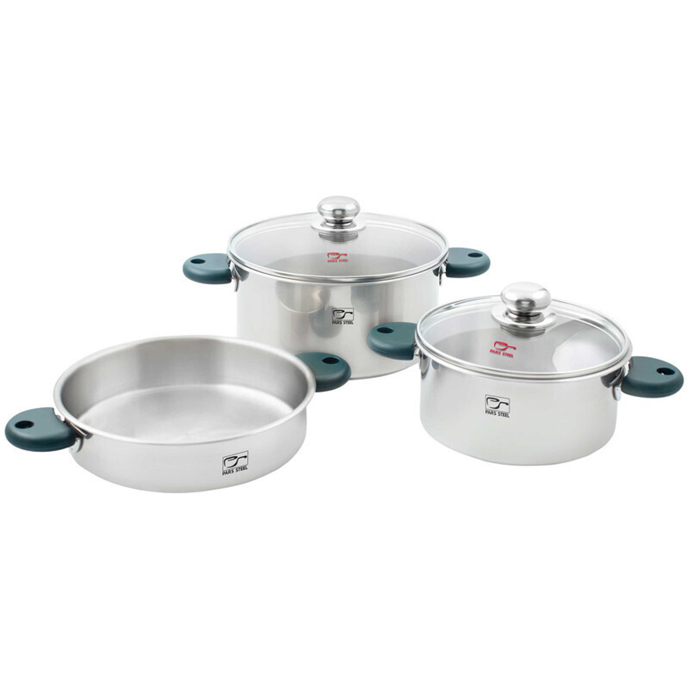 Набор кастрюль из нержавеющей стали Pars Steel Chef