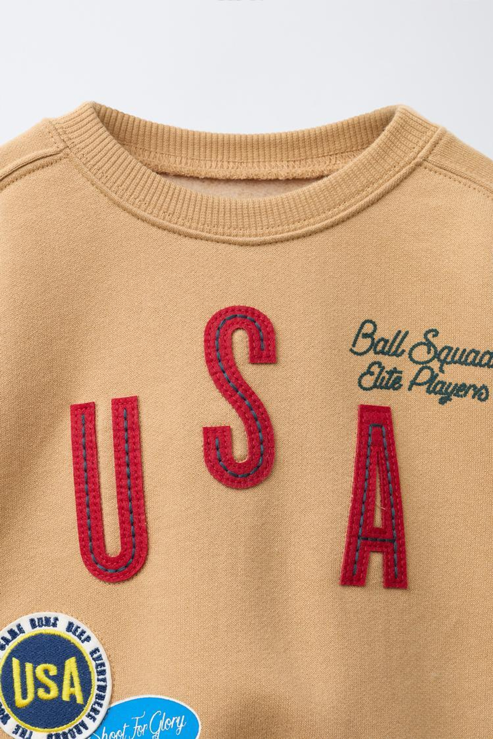 ZARA ТОЛСТОВКА С НАШИВКАМИ, РЫЖЕВАТО-КОРИЧНЕВЫЙ