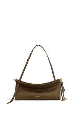 ALAÏA СУМКА LE CLICK EAST WEST ИЗ НЕЙЛОНА, ХАКИ