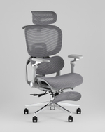 Кресло офисное TopChairs Prodigy с оттоманкой серый