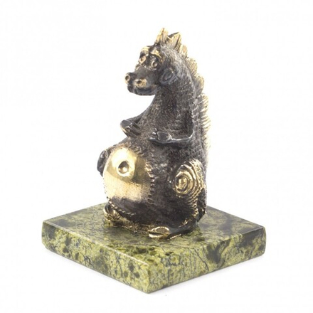 Декоративная фигурка из бронзы и камня "Пузатый дракон" G 116453