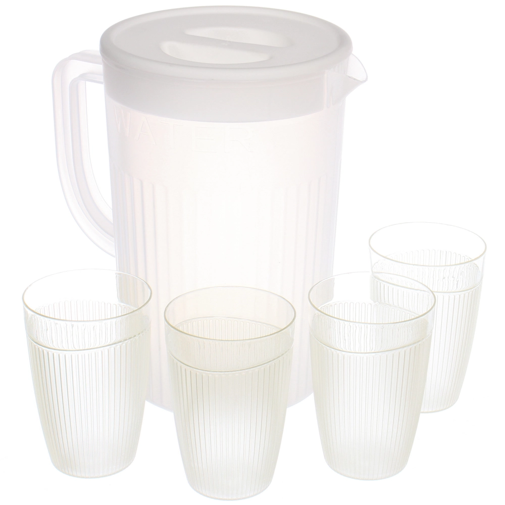 Кувшин пластиковый 2л «Прохлада» в наборе с 4-мя стаканами 200мл