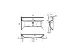 Тумба с раковиной Belbagno MARINO 80 2C-SO/BB800/450-LV-MR-AST Rovere Nature