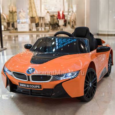 Детский электромобиль "BMW i8" 12V, оранжевый