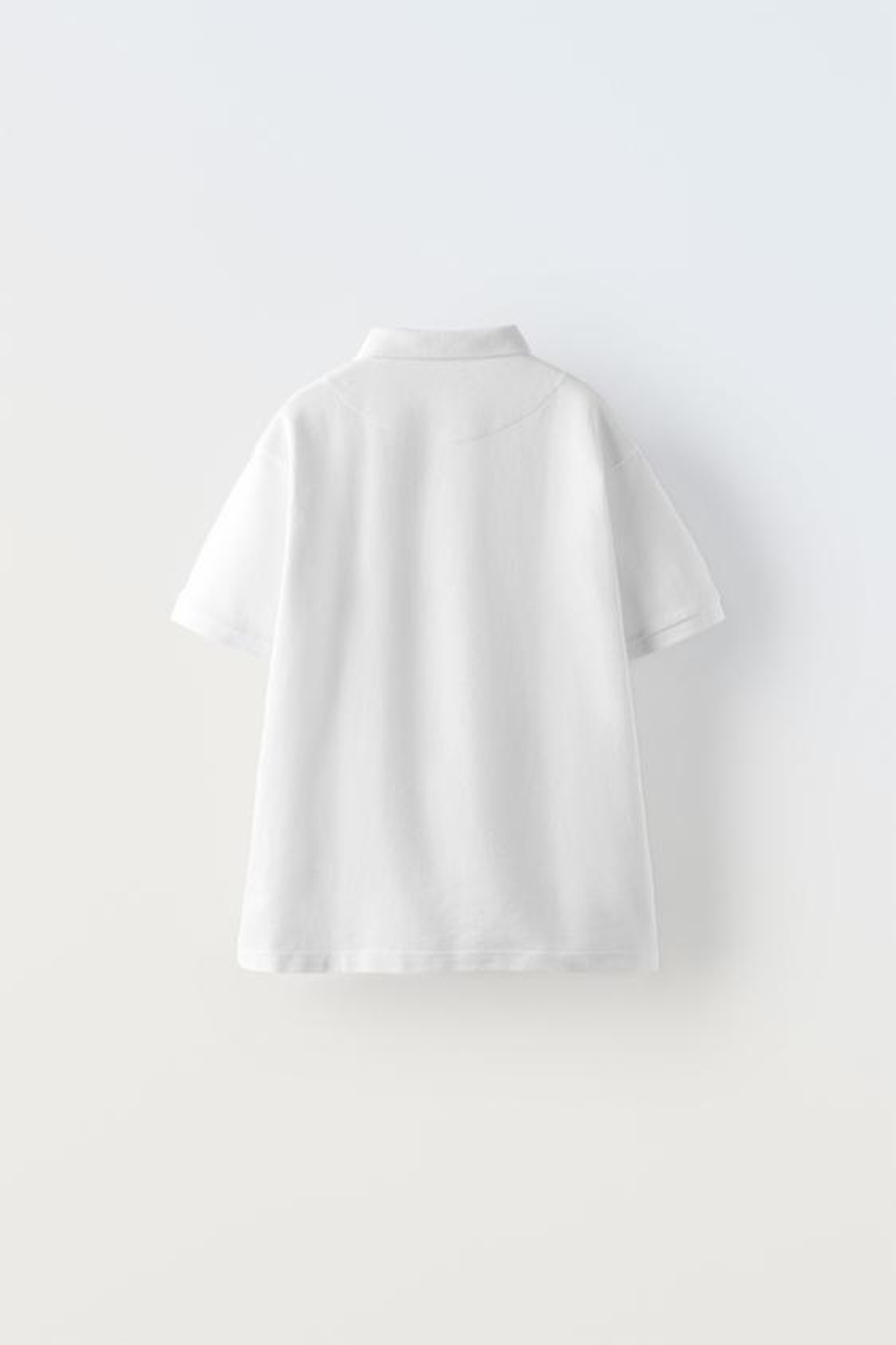 ZARA НАБОР ИЗ 2 БАЗОВЫХ ПОЛО ИЗ ТКАНИ ПИКЕ, БЕЛЫЙ