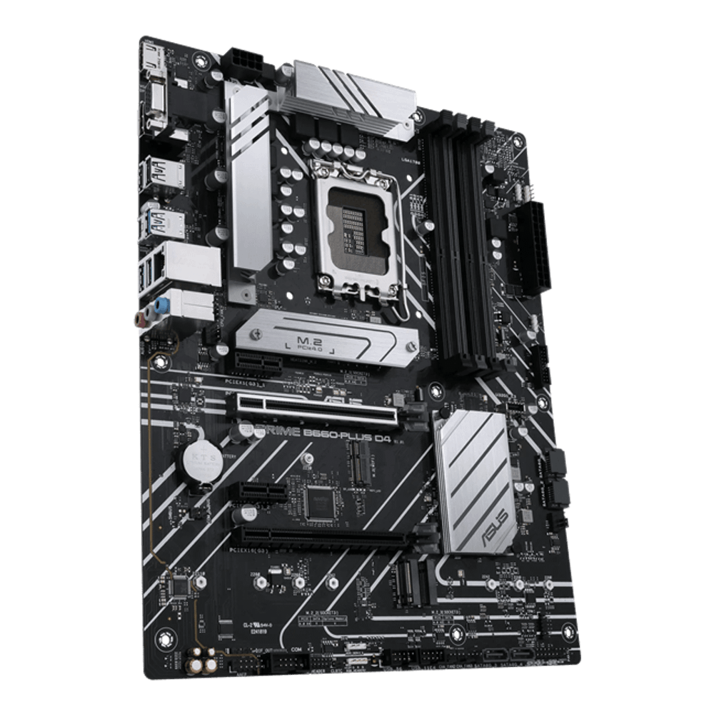 Материнская плата ASUS PRIME B660-PLUS D4, LGA1700 4xDDR4 4xSATA3 3xM.2 RAID D-Sub HDMI DP ATX