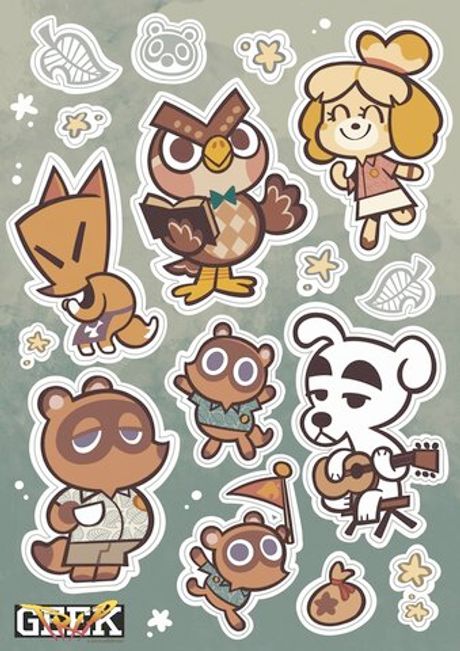 Фирменные Стикеры Animal Crossing