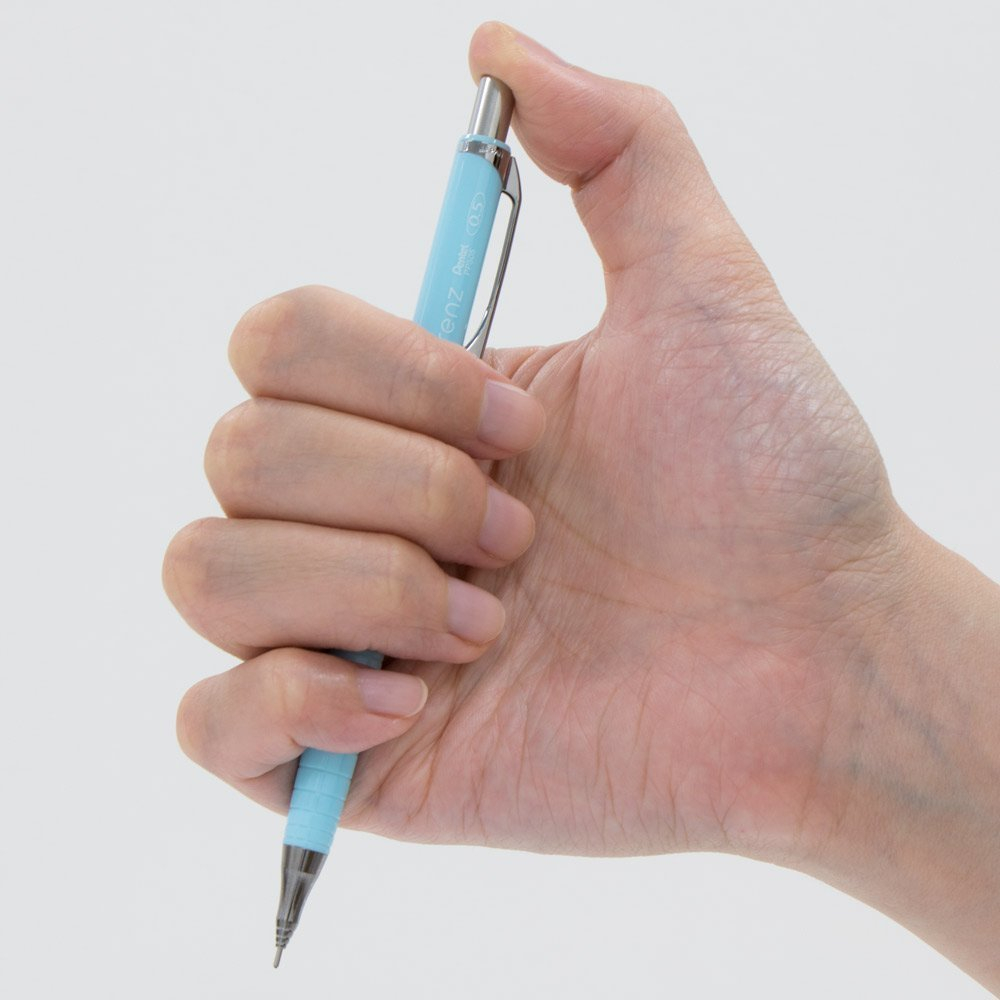 Pentel Orenz 0,5 мм (Голубой / Soda Blue) - японский механический карандаш с системой активной защиты грифеля от поломок.