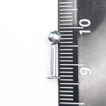 Лабрет для пирсинга 8 мм с шариком 4 мм, толщиной 1,6 мм. Медицинская сталь