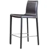 Полубарный стул Barrie 65 см коричневая кожа