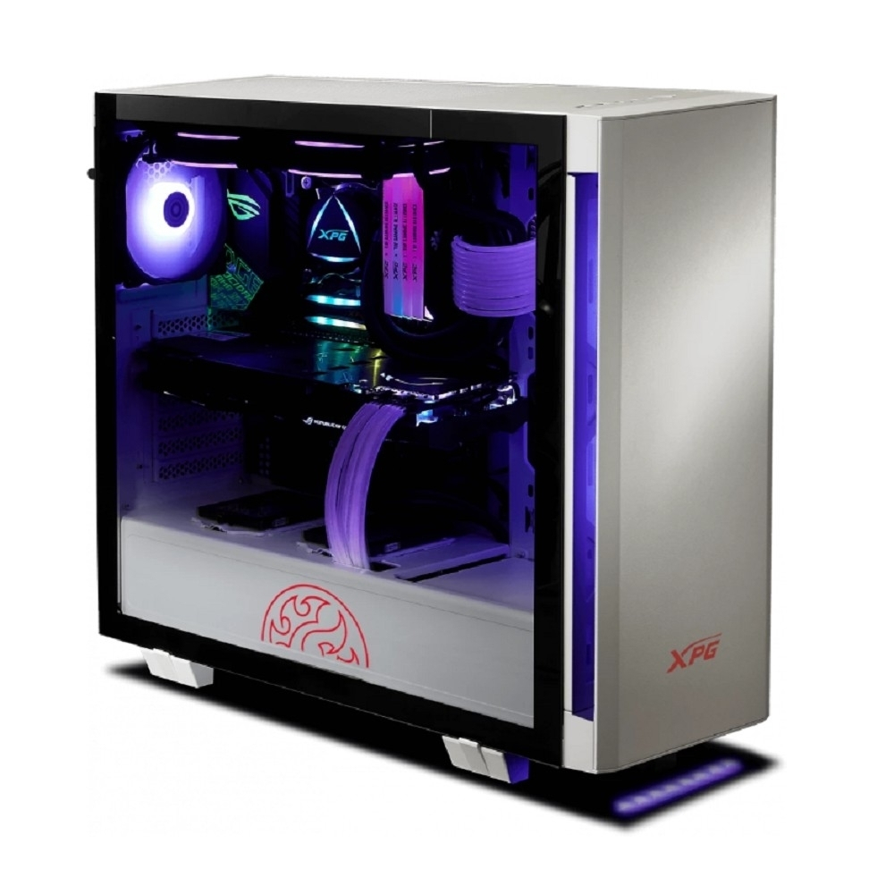 Корпус для компьютера XPG INVADER WHITE (INVADER-WHCWW) (Midi-Tower, белый, TG, 120mm fan*2)