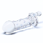 Небольшой стеклянный фаллос с ручкой Candy Land (Цвет: прозрачный)