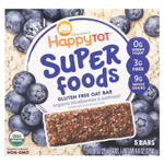 Happy Family Organics, Happy Tot, суперфуды, овсяный батончик без глютена, органическая черника и овсянка, 5 батончиков, 25 г (0,88 унции)