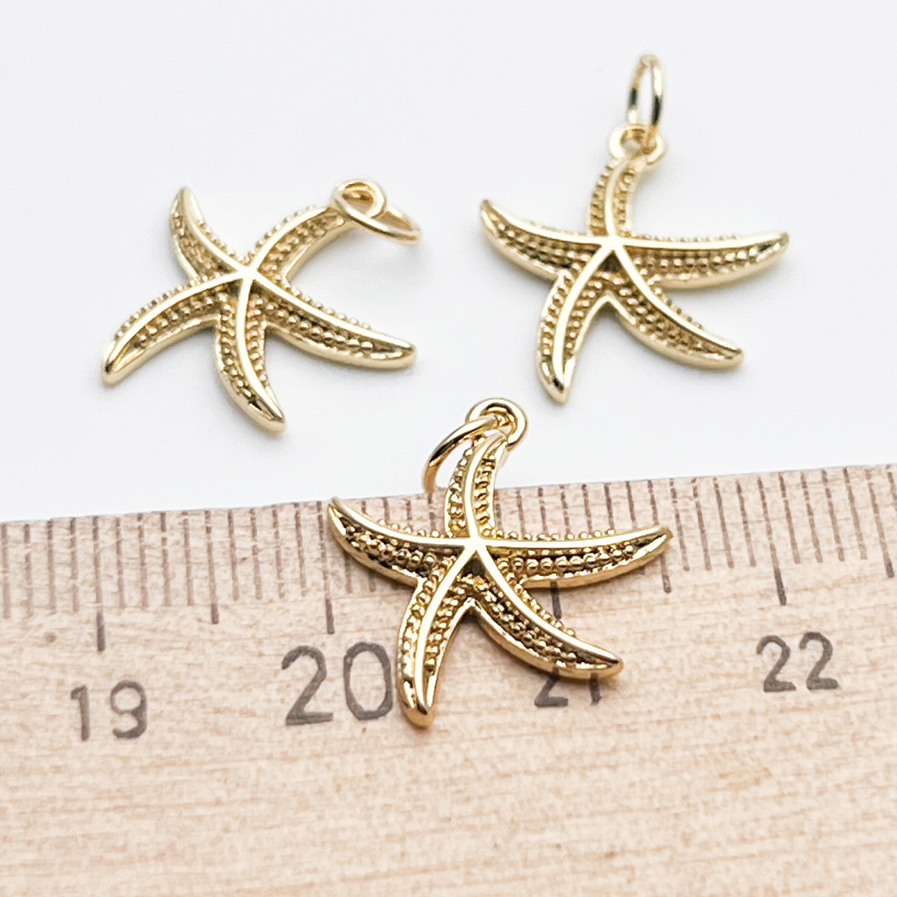 Подвеска Морская звезда, цвет золото, размер 17*15 мм, цена за 1 шт