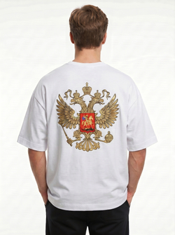 Футболка оверсайз "Дух России", белый